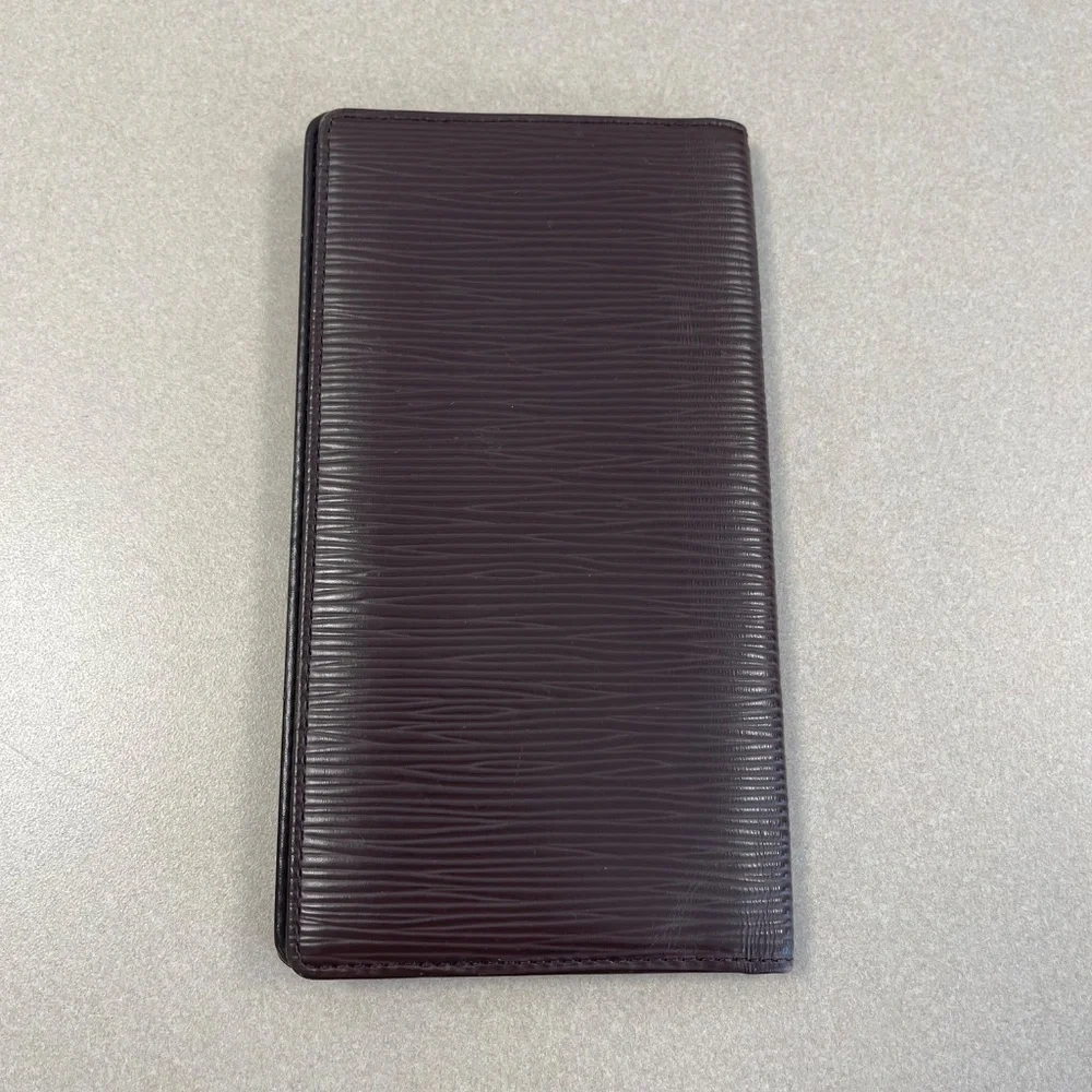 Louis Vuitton Brown Epi Leather Porte Cartes Credit Wallet -Preloved